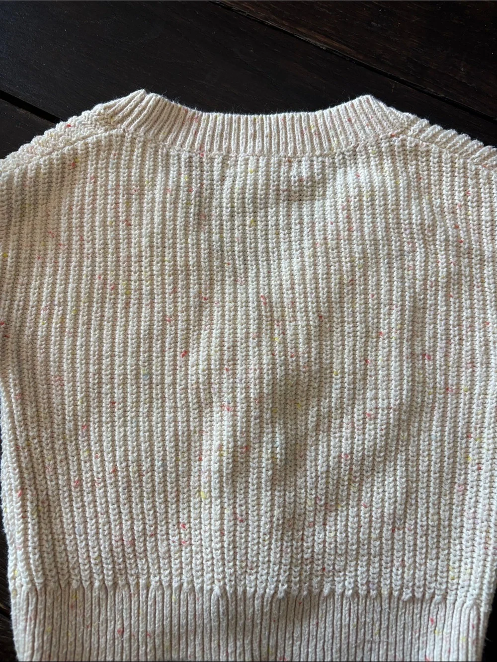 Tucker + Tate Cream Speckled V-Neck Button Cardigan